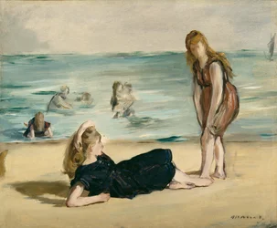 Sur la plage, c.1868