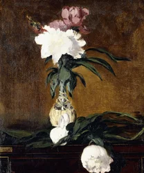 Pivoines dans une bouteille, 1864