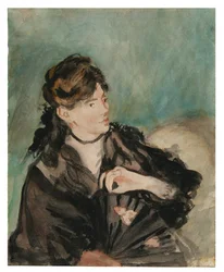 Portrait de Berthe Morisot avec un éventail