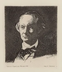 Portrait du poète Charles Baudelaire 1821-1867