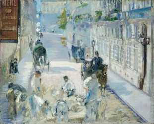 La Rue Mosnier avec des Ouvriers