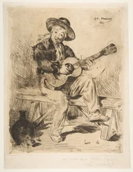 Le chanteur espagnol Le Guitarrero, 1861-62