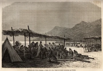 Distribution de nourriture à Keauhou après le tremblement de terre et l