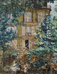 Façade de la maison sur la place