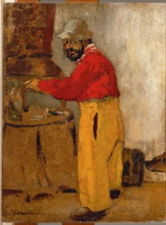 Henri de Toulouse-Lautrec, a Villeneuve sur Yonne, chez les Natansons (oil on canvas)