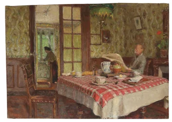 La lecture dans la salle à manger, Vaucresson, 1924