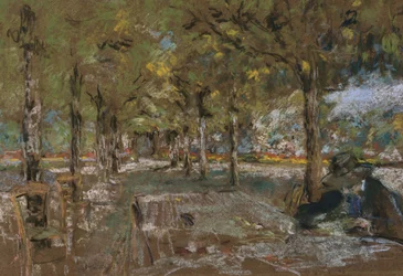 Lecture sous les arbres à Amfreville, c.1906