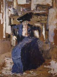 Femme en bleu