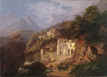 Le monastère des Capucins à Cava (Salerne) 1838