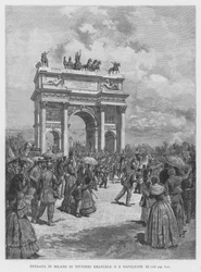 Entrée à Milan de Victor-Emmanuel II et Napoléon III