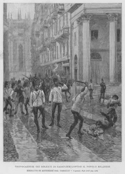 Provocation des soldats de Radetzky contre le peuple milanais résolu à s