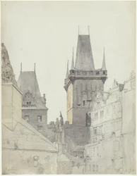 Le pont sur la Vltava dans le Petit Côté de Prague