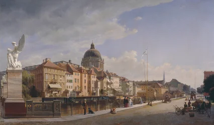 Vue arrière des maisons de la Schlossfreiheit, Berlin