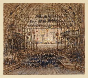 Théâtre à Pékin. Vue intérieure