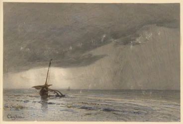 Tempête sur la côte de Ceylan