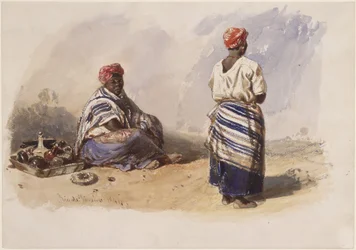 Deux vendeuses de rue de couleur ; l