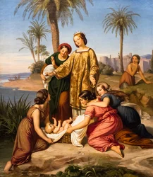 La découverte de Moïse, vers 1845 (Huile sur toile)