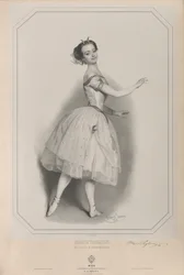 Portrait de la ballerine Marie Taglioni 1804-1884 en Satanella, 1853