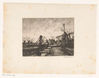Chemin avec pont le long d