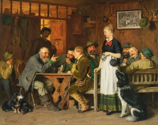 Eduard Grützner Le chasseur du dimanche 1880