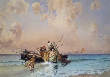 Retour de la pêche, par Eduardo Dalbono