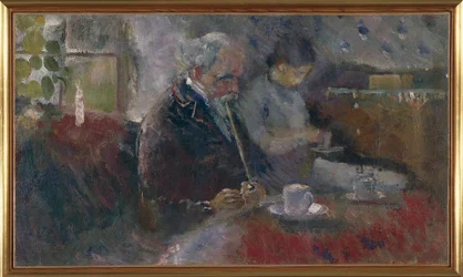À la table de café