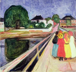 Filles sur un pont