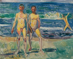 Hommes au bord de la mer