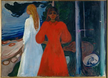 Rouge et blanc (huile sur toile)
