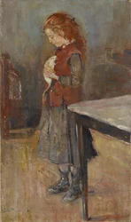 Fille rousse avec rat blanc, 1886