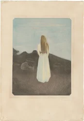 Jeune femme sur la plage