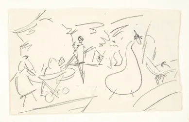 Étude de composition pour le tableau de Langelinie