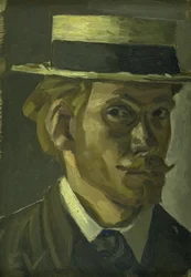 Autoportrait avec un chapeau de paille