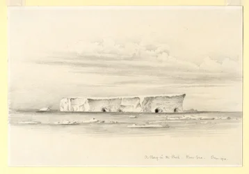 Un iceberg dans la banquise, mer de Ross, 1910