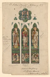 Dessin, église Saint-Pierre, Alb, vers 1870