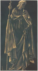 Angelus Ministrans, vers 1896 (pinceau et peinture dorée sur papier vélin préparé avec de l