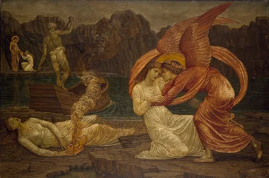 Cupidon et Psyché - Murales de Palace Green - Psyché recevant le coffret de Proserpine
