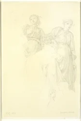 Groupe de femmes, étude préliminaire pour la peinture, Les escaliers dorés