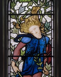 Knotty Ash, St John The Evangelist, Morris Marshall & Faulkner & Co, Edward Burne-Jones, Absalom (détail), 1872