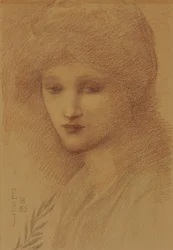 Portrait de Laura Lyttelton, née Tennant, les yeux baissés