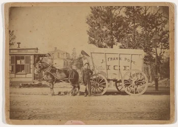 J. Frank Pope Ice Wagon, c. 1885 (photo)