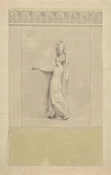 Figure Féminine portant une Cruche d