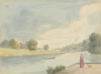 Femme pêchant