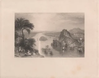 Rochers à Colgong sur le Gange