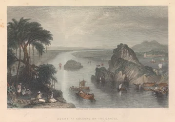 Scène à Colgong sur le Gange