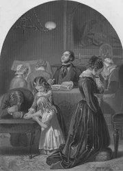 Culte familial, vers 1870