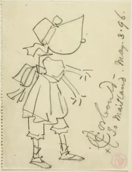 Fille en bonnet