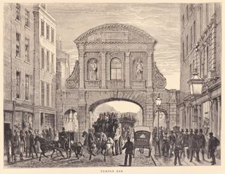 Temple Bar dans Fleet Street, c.1870