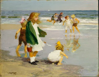 Jouer dans les vagues