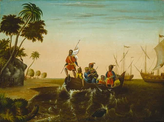 Le débarquement de Colomb, vers 1837